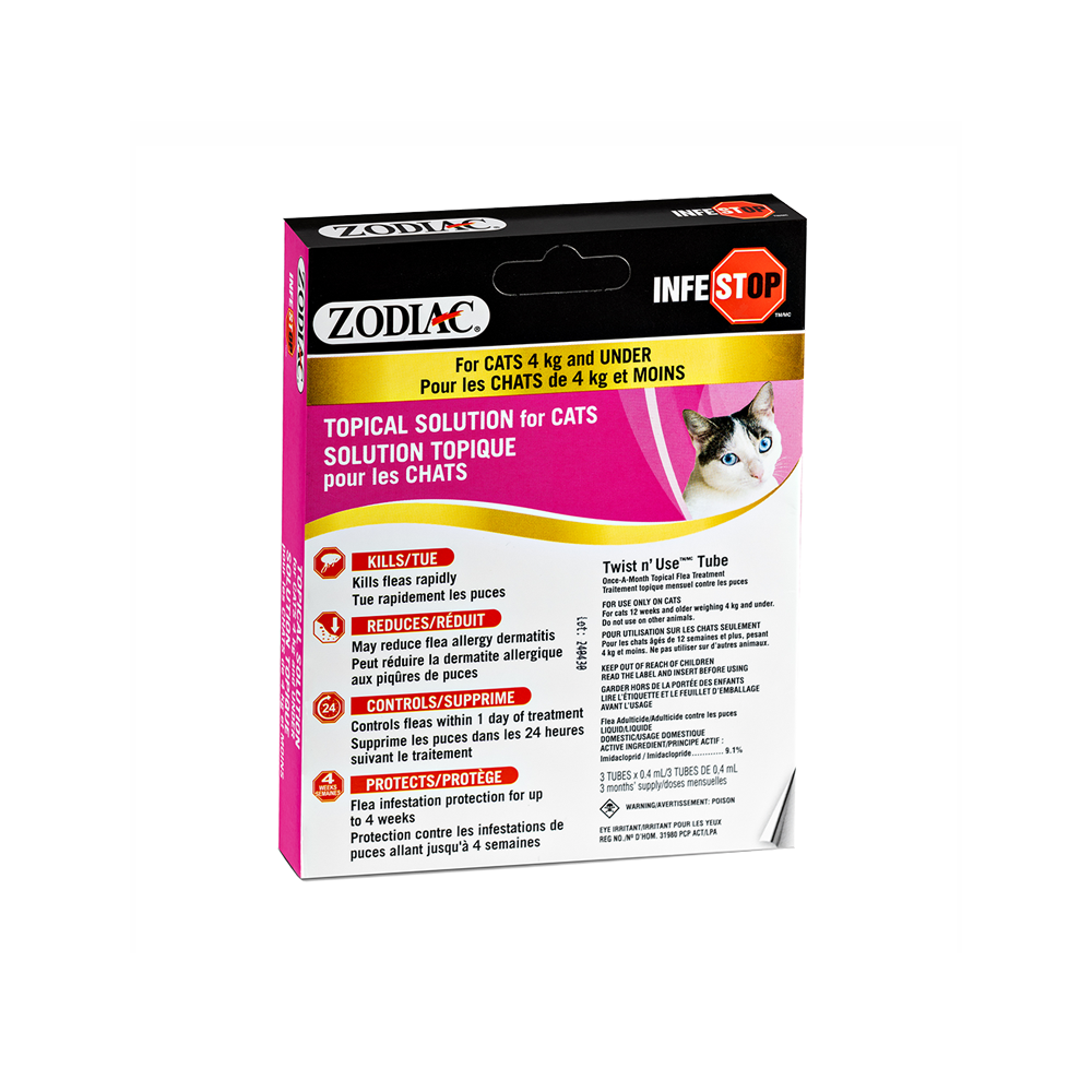 Zodiac Infestop Flea Topical Solution for Cats Under 4kg_FRONT NO BG Medium